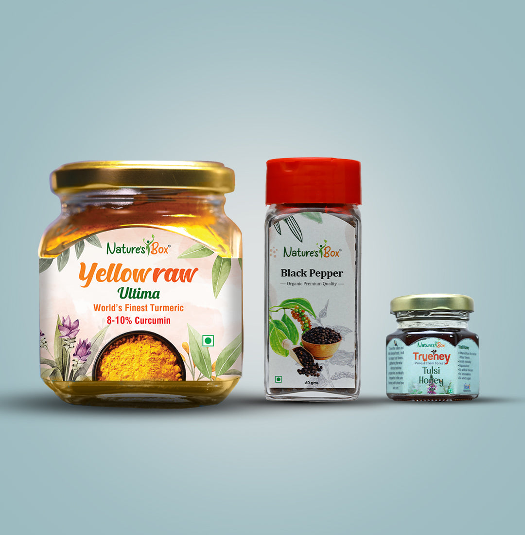 Combo Pack of Yellowraw Ultima 100 gms, Black Pepper 60 gms & Trueney Honey 50 gms