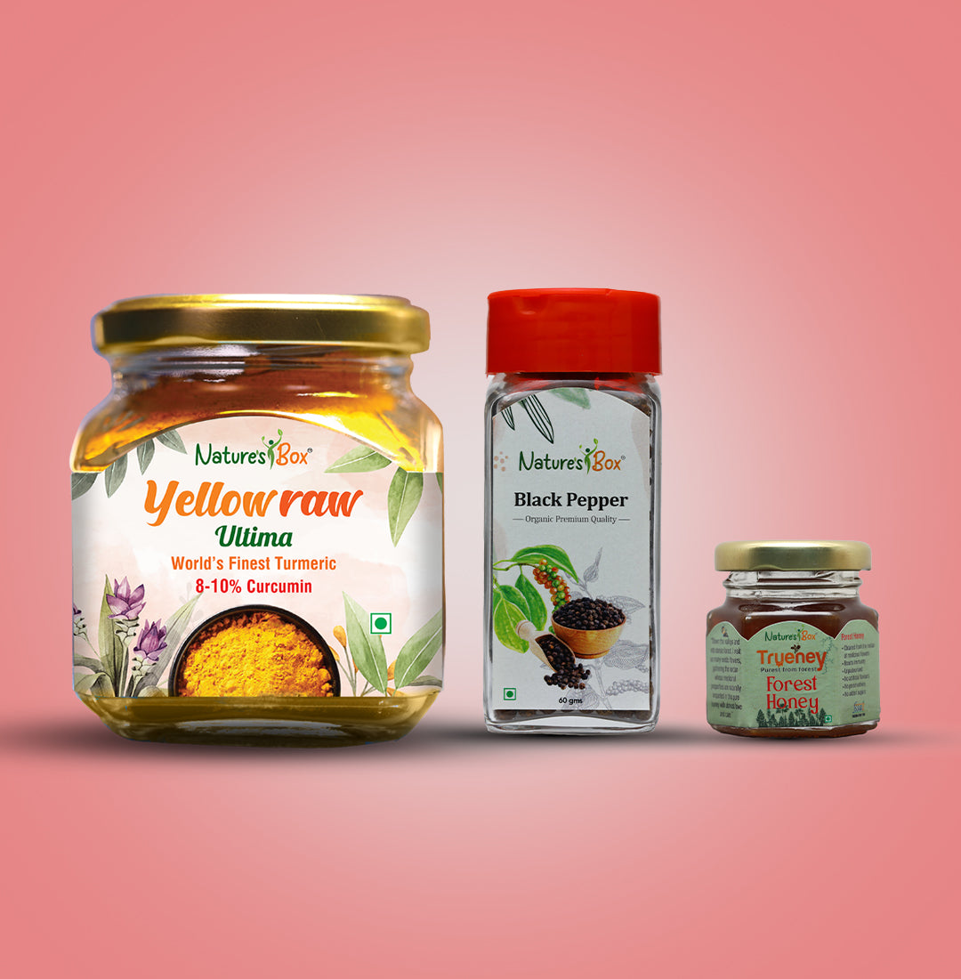 Combo Pack of Yellowraw Ultima 100 gms, Black Pepper 60 gms & Trueney Honey 50 gms