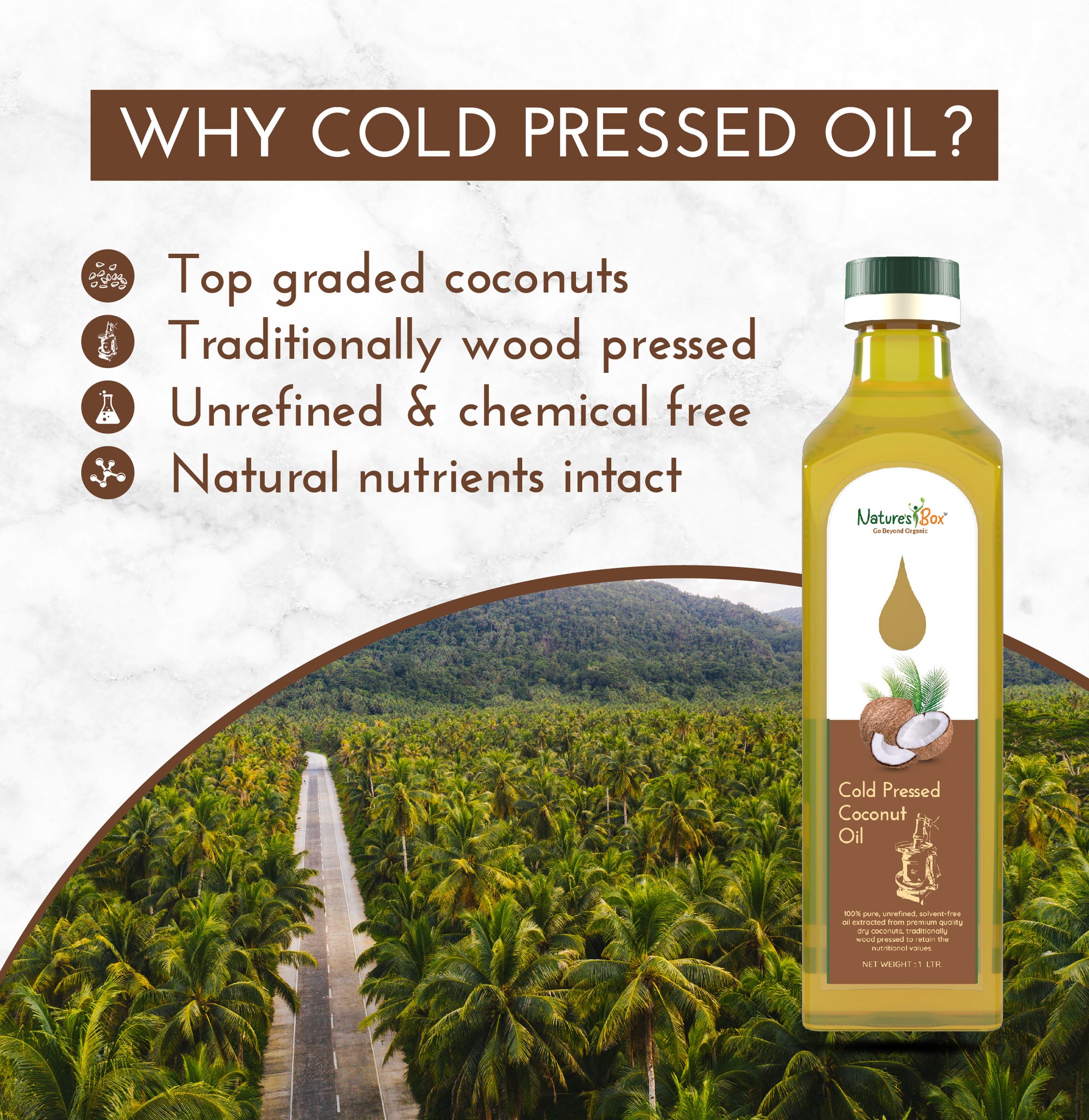 Premium Cold Pressed Coconut Oil 1 litre