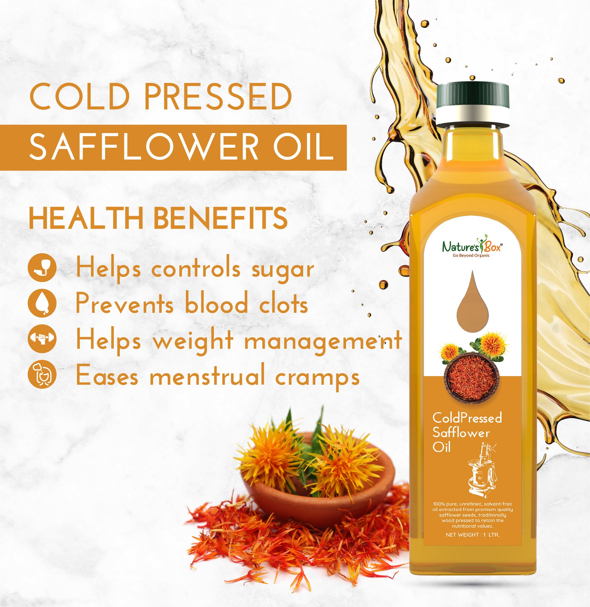 Wood Cold Pressed Safflower Oil – Tani Naturals