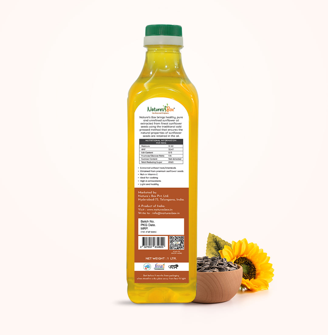 Premium Cold Pressed Sunflower Oil 1 litre